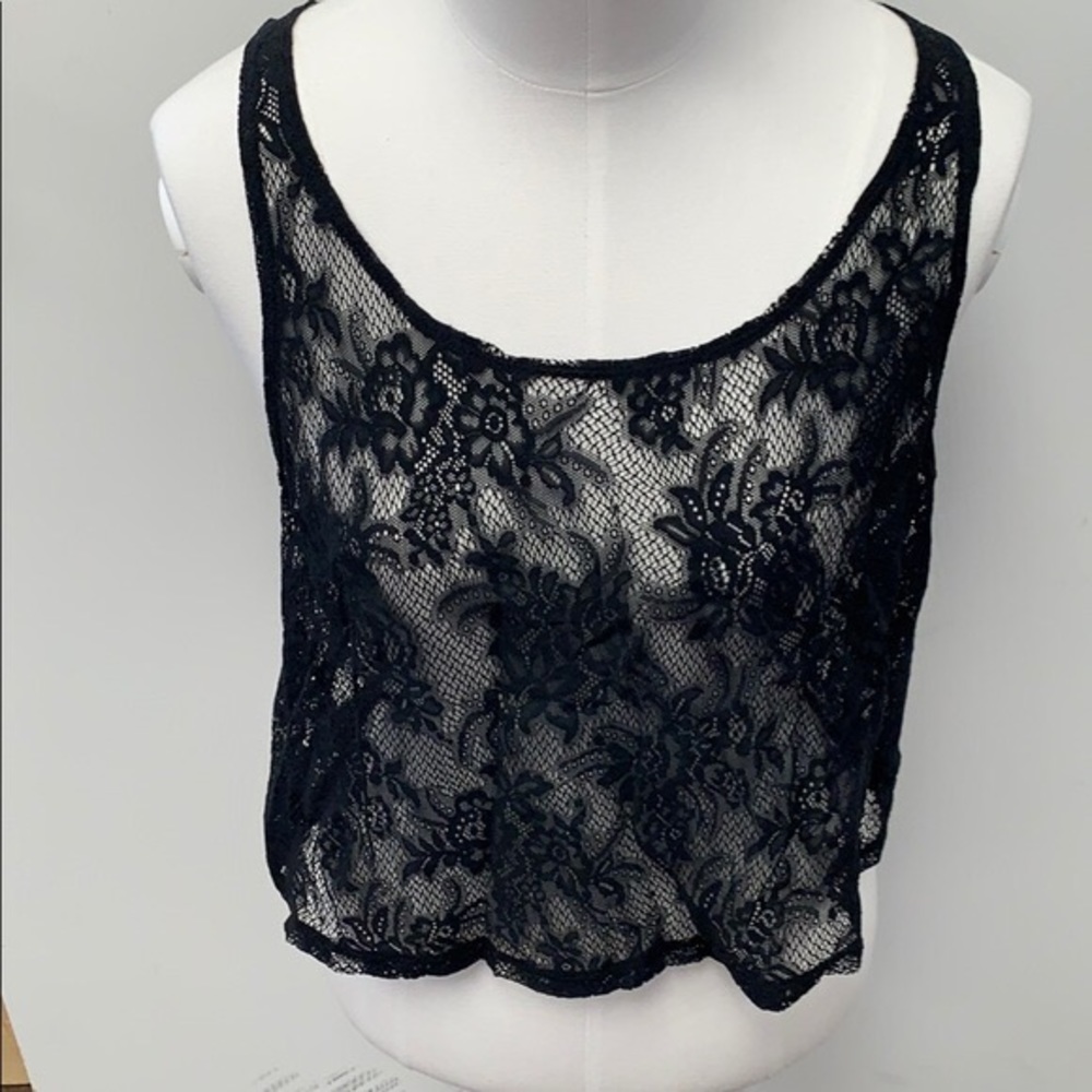 Black lace tank top Pink Victoria’s Secret